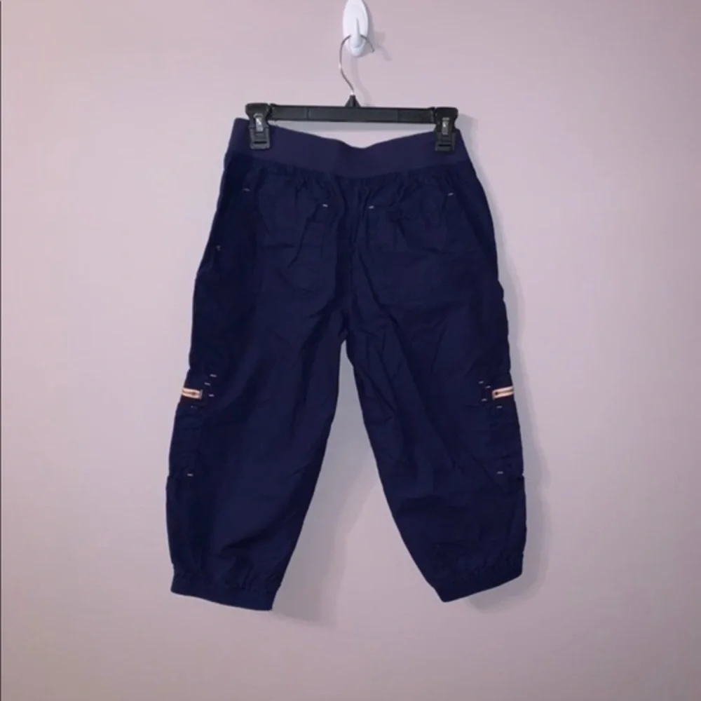 Navy blue and neon orange track pants joggers justice kids 18